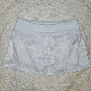 Lululemon White Grey Tennis Skirt